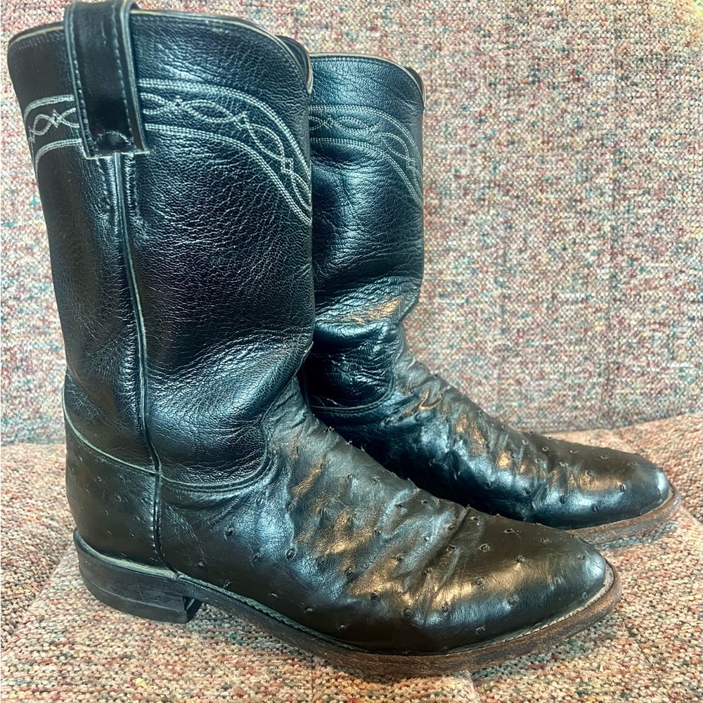 Justin Full Quil Ostrich Boots